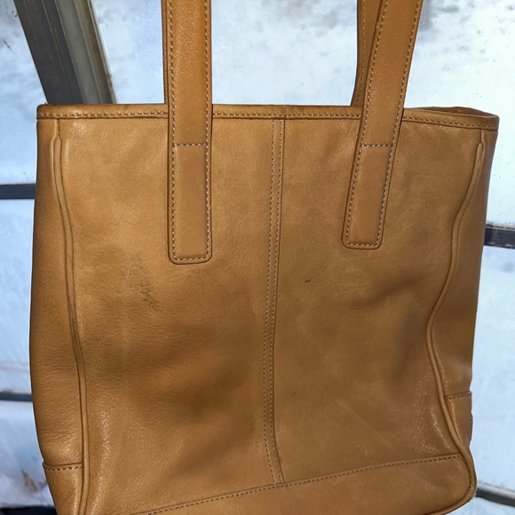 Vintage 1992 Coach Hampton Lunch Tote Tan Leather | Needs Repair - Picture 12 of 12